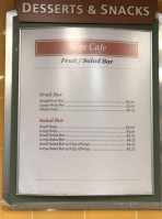 The Sage Cafe menu