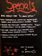 Ti Amo Italian Grille At Casino Fandango menu