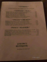 Giacomo's menu