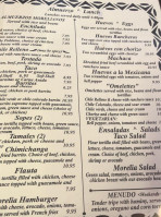 Morelia Mexican menu