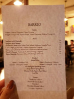 Barrio Italian Bistro menu
