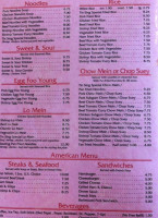 Tin Sing Incorporated menu