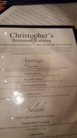 Christopher's Catering menu