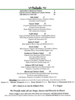 Station Bistro menu