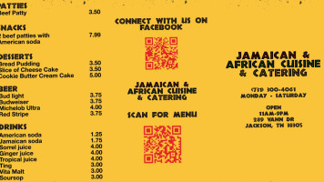 Simky African Carryout Catering menu