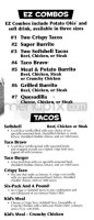 Taco John's menu