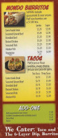 Taco Del Mar menu