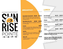 Sunrise Pointe Cafe menu