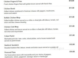 Greenside Grill menu