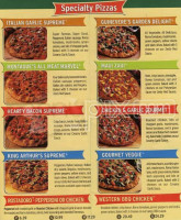 Round Table Pizza menu