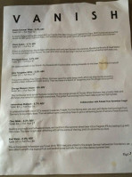 Vanish Farmwoods Brewery menu