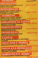 Maria Mariachi Grill menu