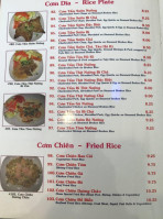 Anh Hong Pho Cafe menu