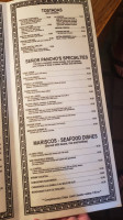 Señor Pancho's menu