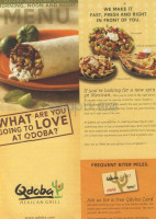 Qdoba Mexican Grill menu