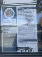 Mezzaluna Wood Fired Pizza menu