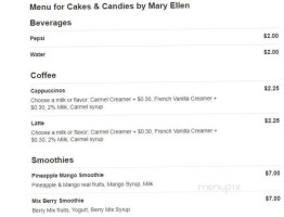 Cakes Candies By Maryellen menu