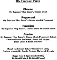 Oly Taproom menu