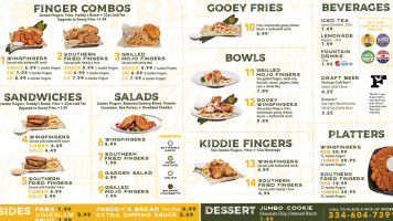 Wingfingers Montgomery menu