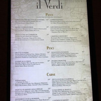 Il Verdi menu