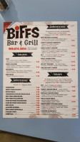 Biffs Grill menu