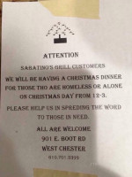 Sabatino's menu