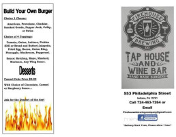 Firehouse Brewing menu