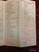 Oriental Chinese menu