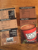 The Pour House Coffee Espresso menu