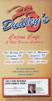 Dudley's Cafe Grab Geaux menu