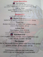 The Fat Crab Cafe menu