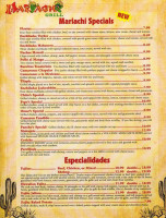Marachi Grill menu