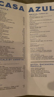 Casa Azul menu