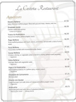 La Costena Authentic Peruvian Cuisine menu