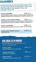 Tazikis Mediterranean Cafe menu