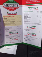 Meconi's Italian Subs menu