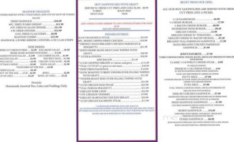 Joni's 340 Diner menu