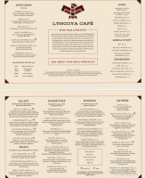 Lyncoya Cafe menu