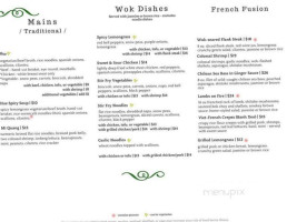 Lemongrass menu