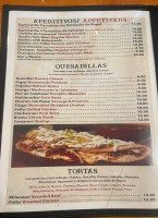 Casa Puebla menu