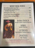 Casa Puebla menu