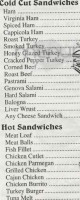 Larry's Market House Grill menu