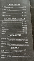 Burritos Tacos Mexica menu