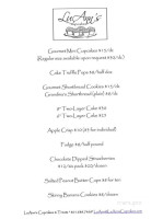 Luann's Cupcakes menu