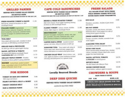 Sidewalk Cafe menu