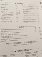 Giuseppes Italiano menu