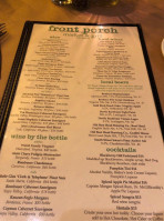 Front Porch Market Grill menu