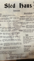 The Sled Haus menu