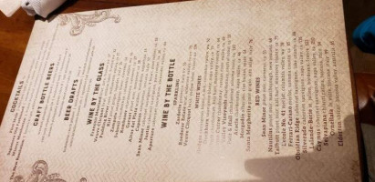 Daly's Pub Rec menu