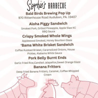 Sophie's Bbq menu